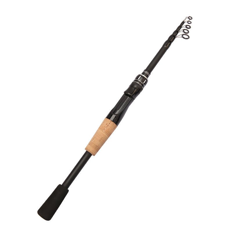 1.5 - 2.4M Telescopic Carbon Fishing Rod Rotary Baitcasting (8 - 25g) with Wooden Handle - Outdoors & Sports Tinker Time