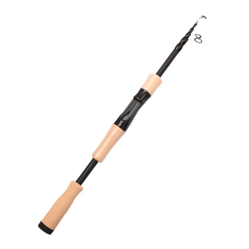 1.5 - 2.4M Telescopic Carbon Fishing Rod Rotary Baitcasting (8 - 25g) with Wooden Handle - Outdoors & Sports Tinker Time