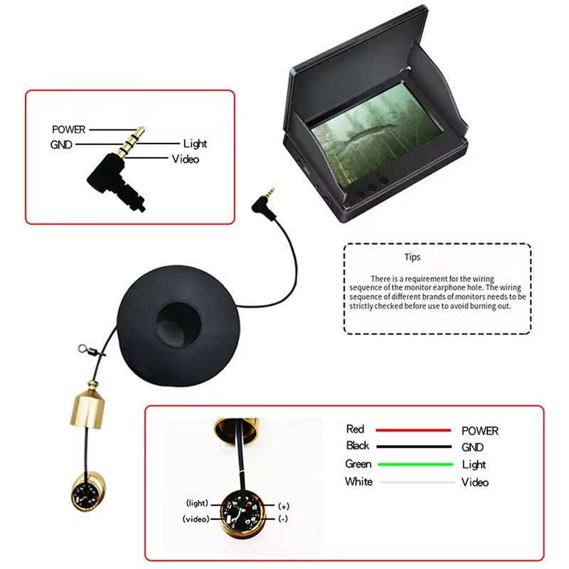 1pc 12 - 28V Underwater Fishing Camera with Infrared, Waterproof Fish Finder Accessories - Outdoors & Sports Tinker Time