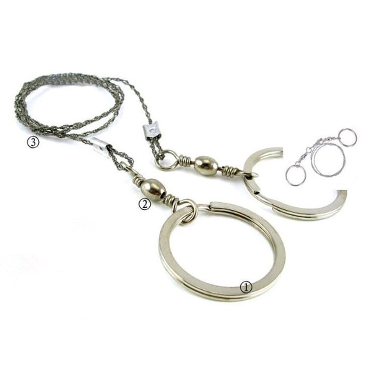 1PC New Hand Chain Saw Safety Survival Fretsaw ChainSaw Emergency Outdoor Steel Wire Saw Camping Hunting Kits Pocket Gear - Outdoors & Sports Tinker Time