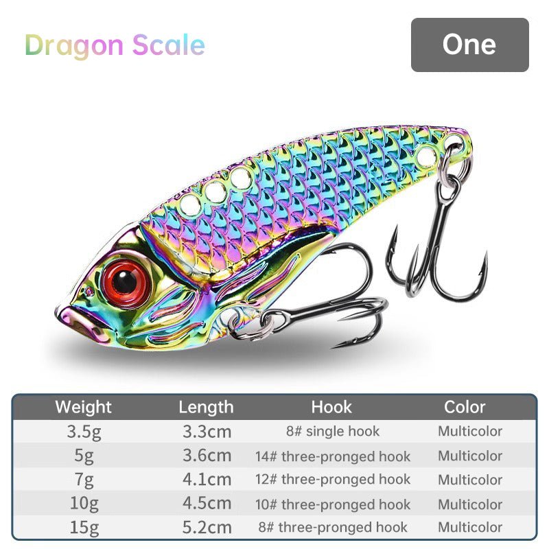 1PCS 3.5g/5g/7g/10g/15g VIB Fishing Lure – Rattlesnake Iron Jig, long-cast hard lure for predatory fish. - Outdoors & Sports Tinker Time