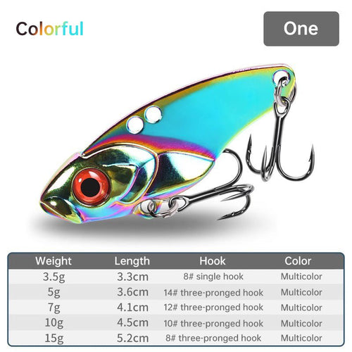 1PCS 3.5g/5g/7g/10g/15g VIB Fishing Lure – Rattlesnake Iron Jig, long-cast hard lure for predatory fish. - Outdoors & Sports Tinker Time