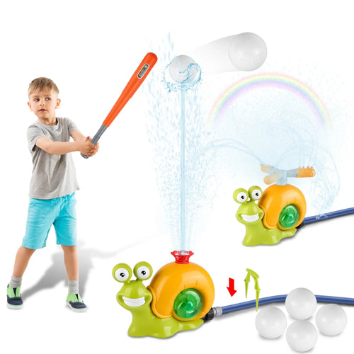 2 In 1 Snail Water Sprinkler Baseball Toy - Outdoors & Sports Tinker Time