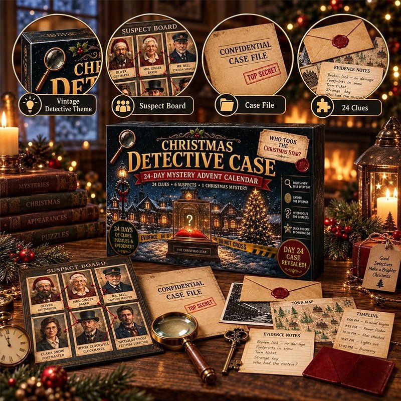 24-Day Mystery Adventure Advent Calendar – Christmas Puzzle Escape Room Game with 6 Themes, Daily Surprise Discovery - Outdoors & Sports Tinker Time
