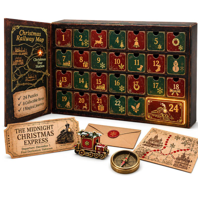 24-Day Mystery Adventure Advent Calendar – Christmas Puzzle Escape Room Game with 6 Themes, Daily Surprise Discovery - Outdoors & Sports Tinker Time