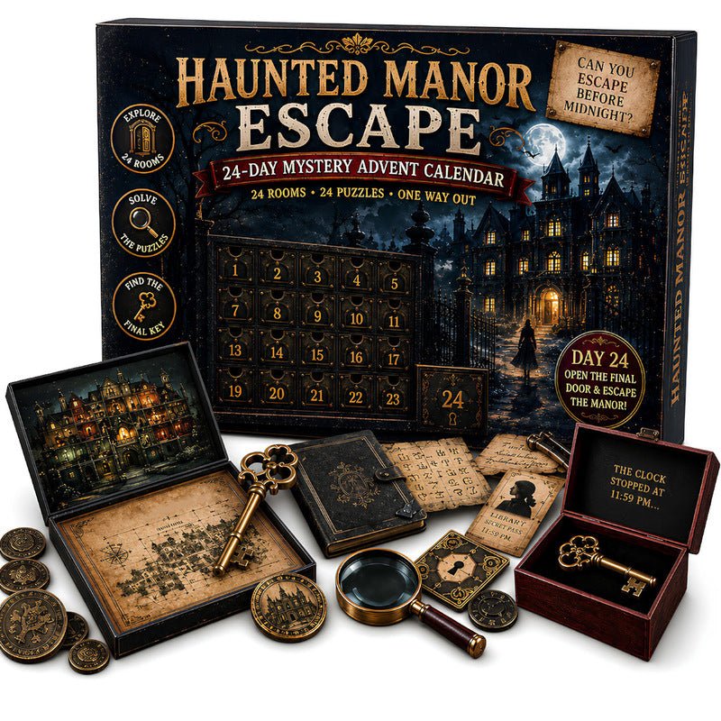 24-Day Mystery Adventure Advent Calendar – Christmas Puzzle Escape Room Game with 6 Themes, Daily Surprise Discovery - Outdoors & Sports Tinker Time