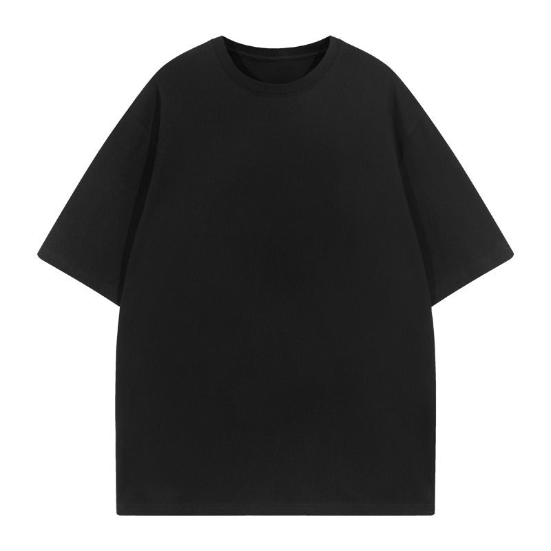 260G Pure Cotton Washed Old Short Sleeved Mens T Shirt Retro Fried Snowflake Mens and Womens Breathable Bottom Shirt - Outdoors & Sports Tinker Time