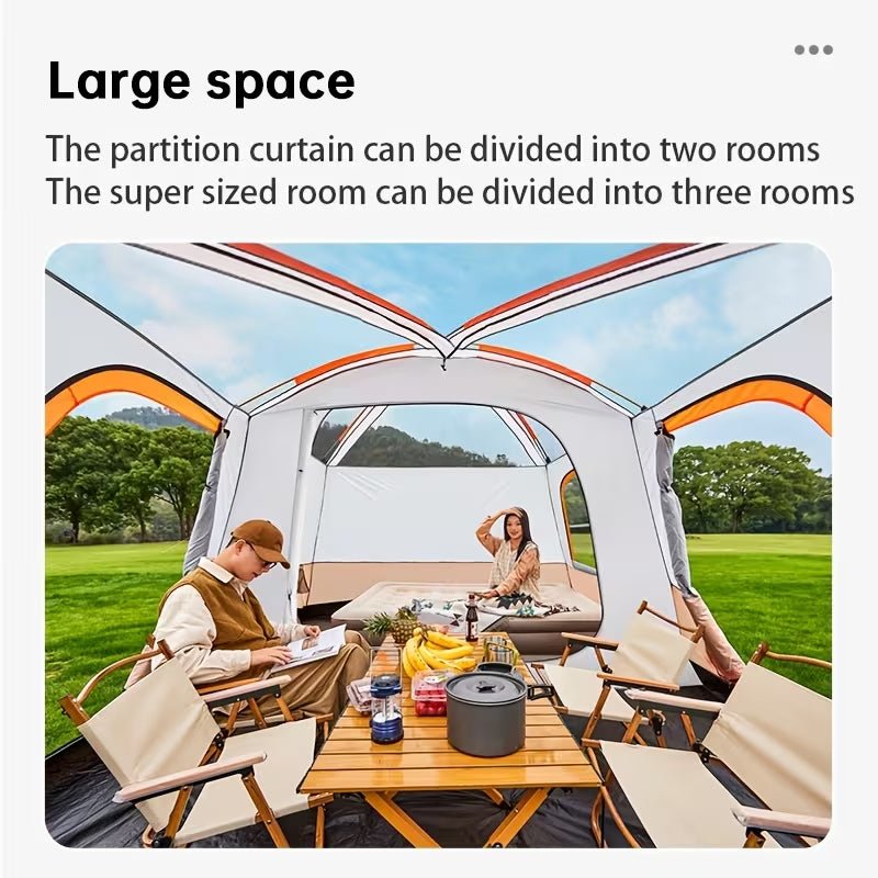 4-6 Person Family Camping Tent, Waterproof Portable Tent with Carry Bag for Car Camping - Outdoors & Sports Tinker Time