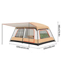4-6 Person Family Camping Tent, Waterproof Portable Tent with Carry Bag for Car Camping - Outdoors & Sports Tinker Time