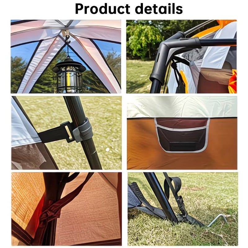 4-6 Person Family Camping Tent, Waterproof Portable Tent with Carry Bag for Car Camping - Outdoors & Sports Tinker Time