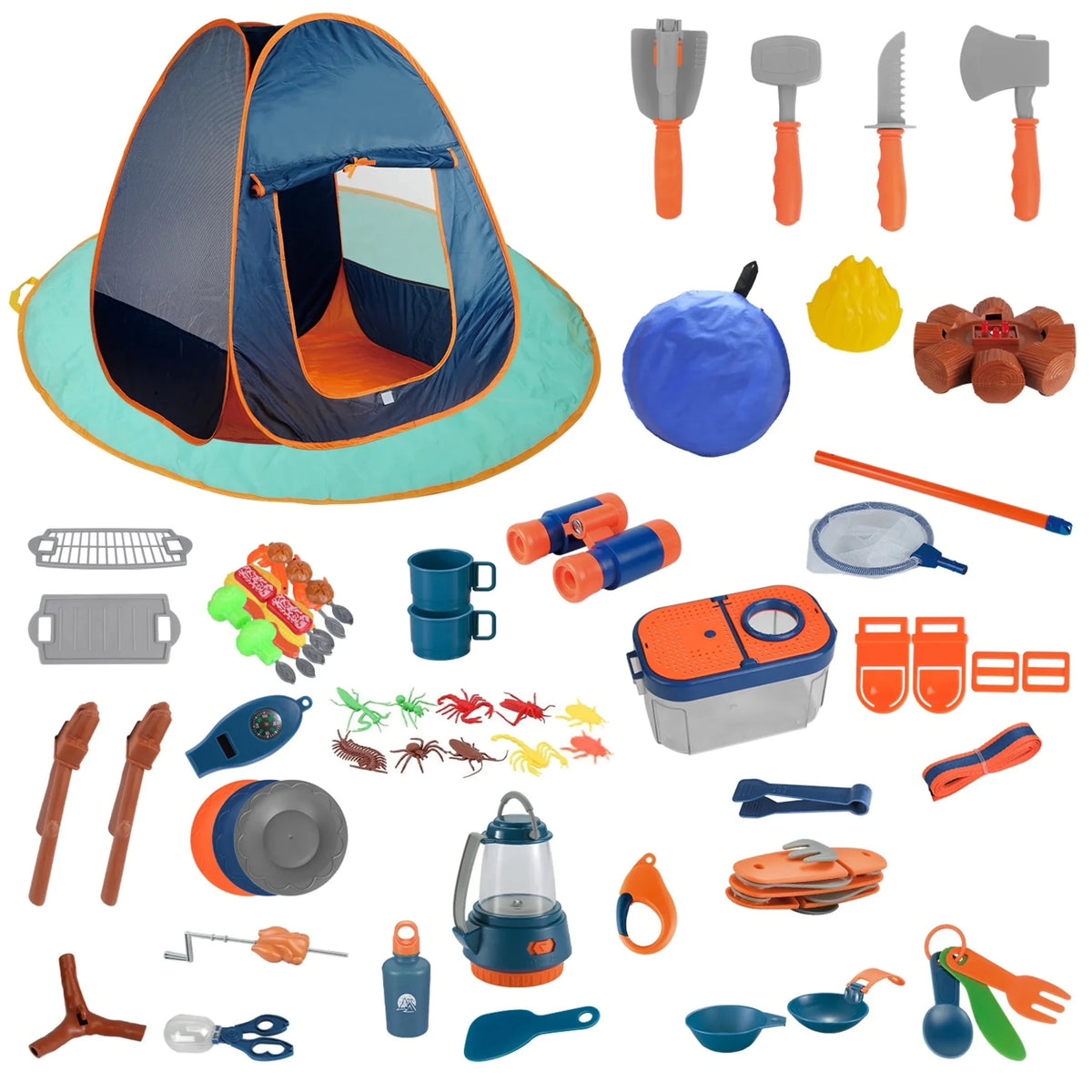 56Pcs Kids Camping Toy Set - Outdoors & Sports Tinker Time