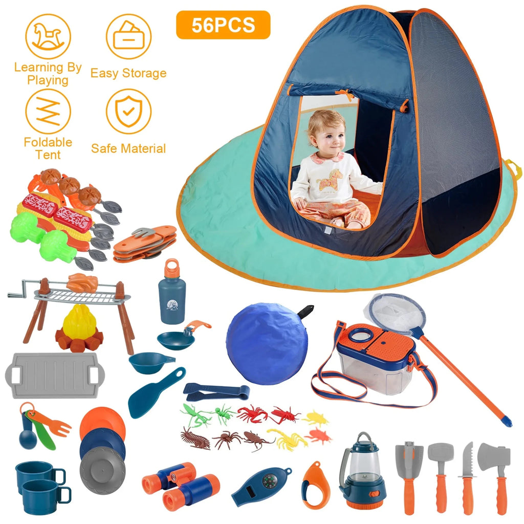 56Pcs Kids Camping Toy Set - Outdoors & Sports Tinker Time