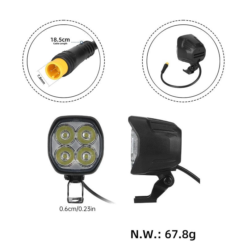 A89E Replacement Headlight for Kukirin G2 Pro DB Electric Scooter, Waterproof LED Front Light Bulb Assembly - Outdoors & Sports Tinker Time