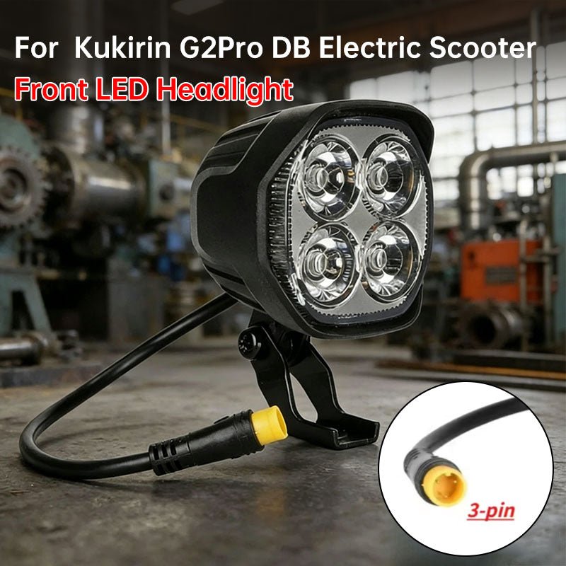 A89E Replacement Headlight for Kukirin G2 Pro DB Electric Scooter, Waterproof LED Front Light Bulb Assembly - Outdoors & Sports Tinker Time