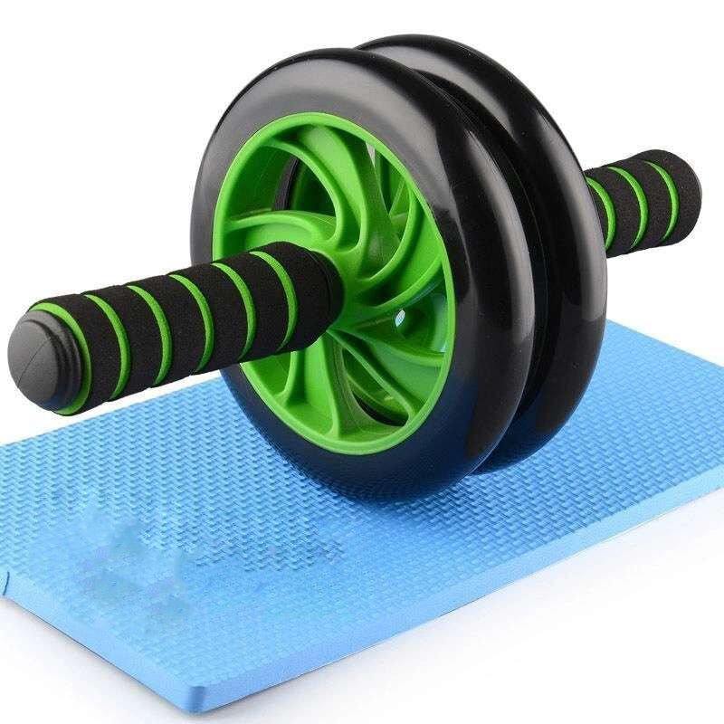 Abdominal Exercise Roller - Classic Dual Wheel with Foam Handles - Includes Extra Thick Knee Pad - Outdoors & Sports Tinker Time