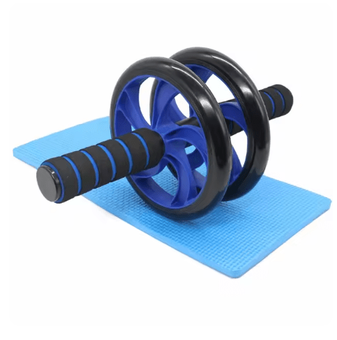 Abdominal Exercise Roller - Classic Dual Wheel with Foam Handles - Includes Extra Thick Knee Pad - Outdoors & Sports Tinker Time
