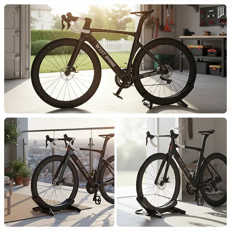 Adjustable Floor Bike Rack for Garage – MTB & Road Bike Parking, Display & Support Stand - Outdoors & Sports Tinker Time