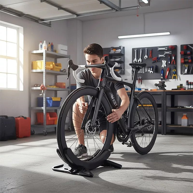 Adjustable Floor Bike Rack for Garage – MTB & Road Bike Parking, Display & Support Stand - Outdoors & Sports Tinker Time