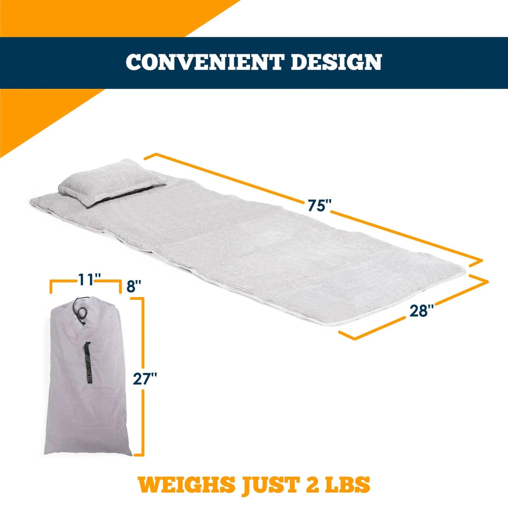 Alpcour Camping Cot Mattress Pad and Pillow - Outdoors & Sports Tinker Time