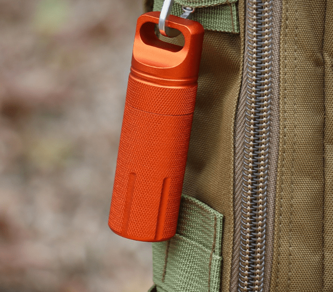 Aluminum alloy fully sealed EDC waterproof tank outdoor survival equipment waterproof compartment flat head waterproof storage b - Outdoors & Sports Tinker Time