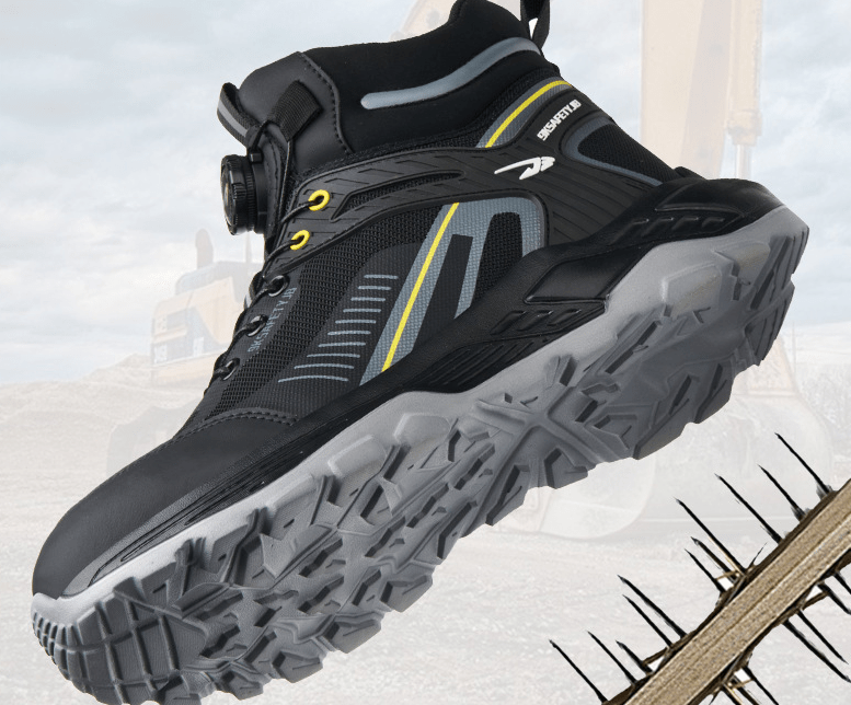 Anti smashing and anti piercing steel toe cap construction site wear-resistant high top work boots - Outdoors & Sports Tinker Time