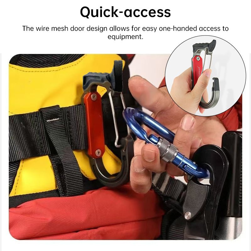 Arborist Climbing Harness with Quickdraw Carabiners for Rock Climbing & High-Altitude Rescue - Outdoors & Sports Tinker Time