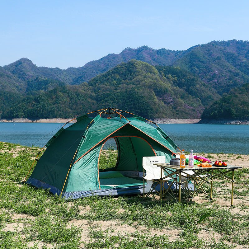 Automatic Pop Up Camping Tent 3-4 Person, Instant Setup Waterproof UV Protection Sun Shelter for Beach Fishing Outdoor - Outdoors & Sports Tinker Time