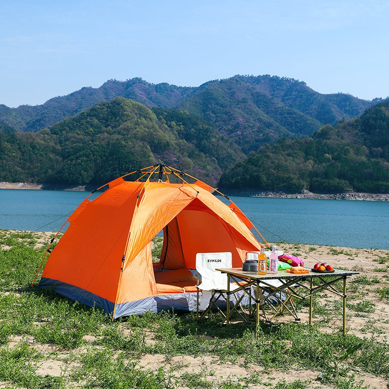 Automatic Pop Up Camping Tent 3-4 Person, Instant Setup Waterproof UV Protection Sun Shelter for Beach Fishing Outdoor - Outdoors & Sports Tinker Time