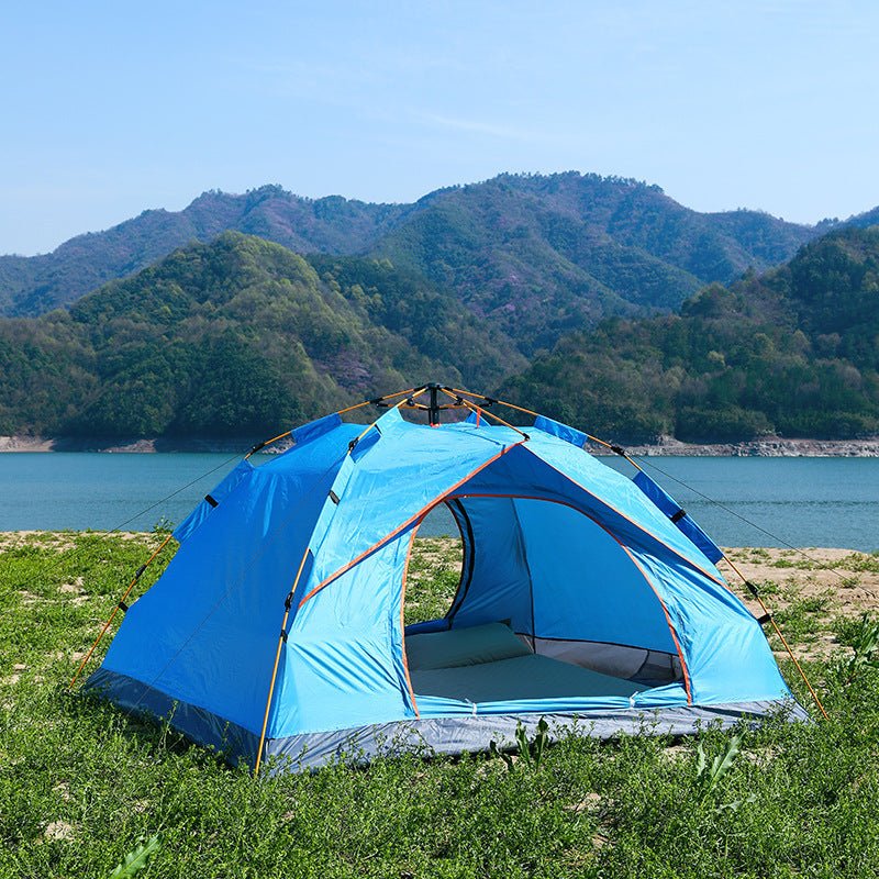 Automatic Pop Up Camping Tent 3-4 Person, Instant Setup Waterproof UV Protection Sun Shelter for Beach Fishing Outdoor - Outdoors & Sports Tinker Time