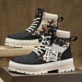 Autumn canvas high top shoes men's casual motorcycle short boots workwear boots hiking Martin boots board shoes - Outdoors & Sports Tinker Time