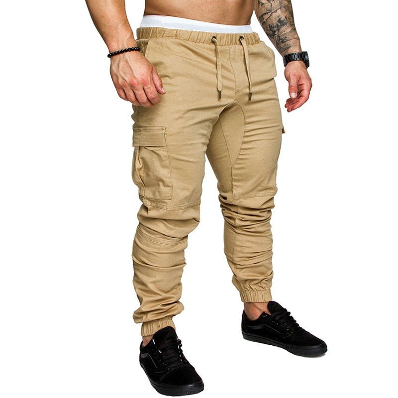 Autumn Men Pants Hip Hop Harem Joggers Pants New Male Trousers Mens Joggers Solid Multi-pocket Pants Sweatpants - Outdoors & Sports Tinker Time