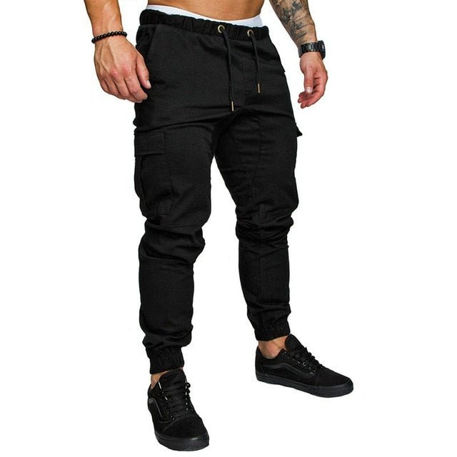 Autumn Men Pants Hip Hop Harem Joggers Pants New Male Trousers Mens Joggers Solid Multi-pocket Pants Sweatpants - Outdoors & Sports Tinker Time
