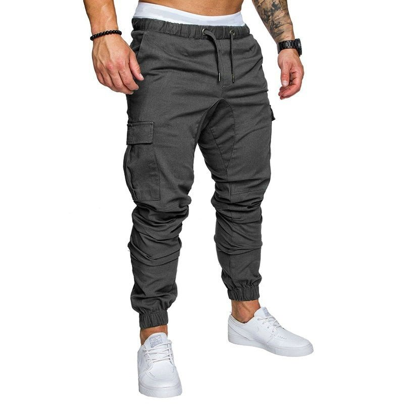 Autumn Men Pants Hip Hop Harem Joggers Pants New Male Trousers Mens Joggers Solid Multi-pocket Pants Sweatpants - Outdoors & Sports Tinker Time