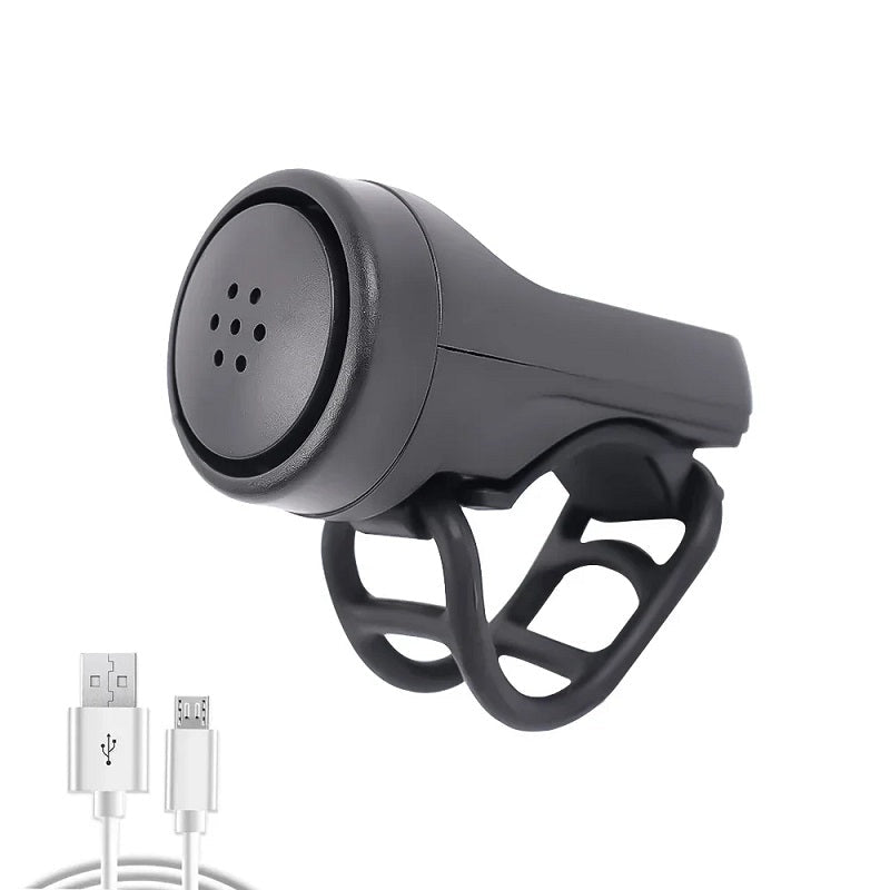 Bicycle Electric Bell Bike USB Charging Horn MTB Mountain Bike Warning Safety Ring Waterproof Bell Cycling Accessories - Outdoors & Sports Tinker Time