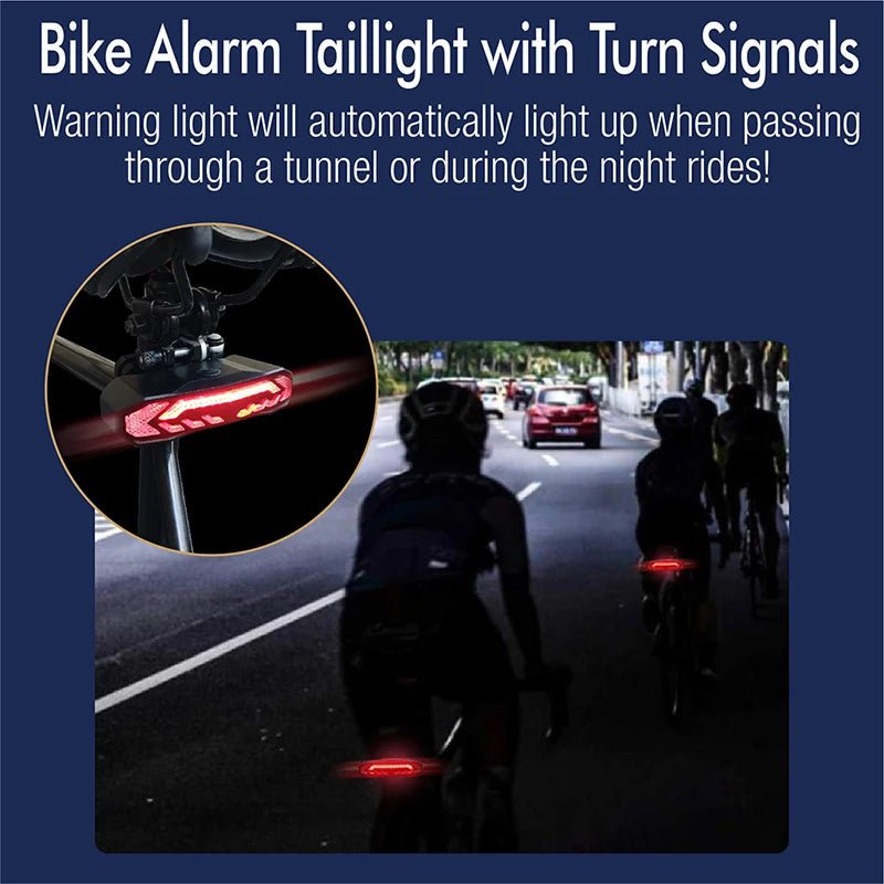 Bike Alarm Tail Light with Turn Signals Multifunctional Waterproof USB Rechargeable Electric Bell Bicycle Lamp Bike Rear Light - Outdoors & Sports Tinker Time