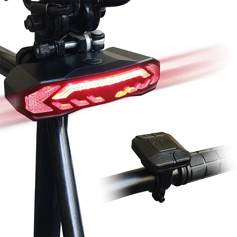 Bike Alarm Tail Light with Turn Signals Multifunctional Waterproof USB Rechargeable Electric Bell Bicycle Lamp Bike Rear Light - Outdoors & Sports Tinker Time
