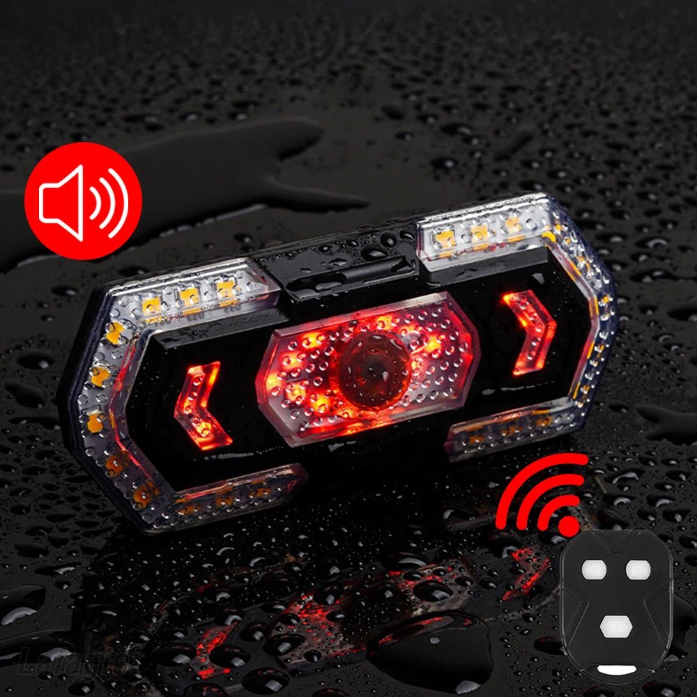 Bike Rear Lamp Smart Wireless Remote Turn Signal Lights Bicycle LED Taillight Easily Installation Bicycle Cycling Accessories - Outdoors & Sports Tinker Time