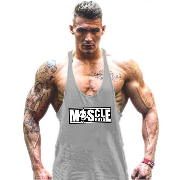 Bodybuilding Tank Top Mens shirts Brand Clothing Fitness Men Singlet Sleeveless Cotton Workout Stringer Shirts - Outdoors & Sports Tinker Time