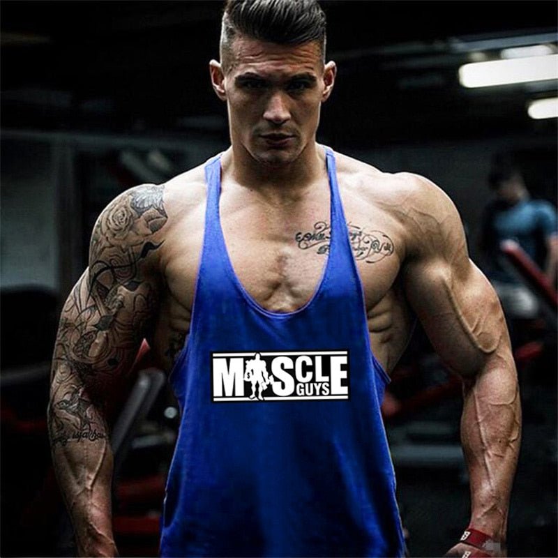 Bodybuilding Tank Top Mens shirts Brand Clothing Fitness Men Singlet Sleeveless Cotton Workout Stringer Shirts - Outdoors & Sports Tinker Time