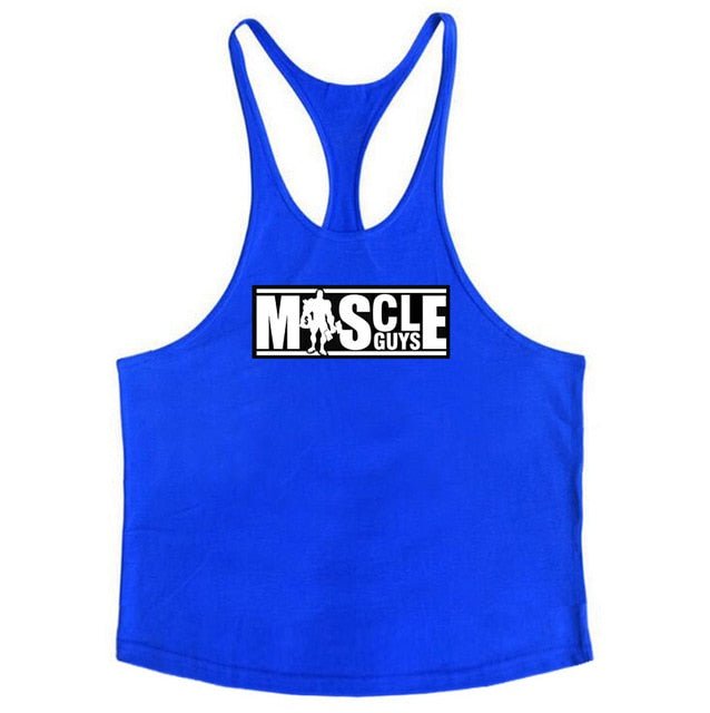 Bodybuilding Tank Top Mens shirts Brand Clothing Fitness Men Singlet Sleeveless Cotton Workout Stringer Shirts - Outdoors & Sports Tinker Time