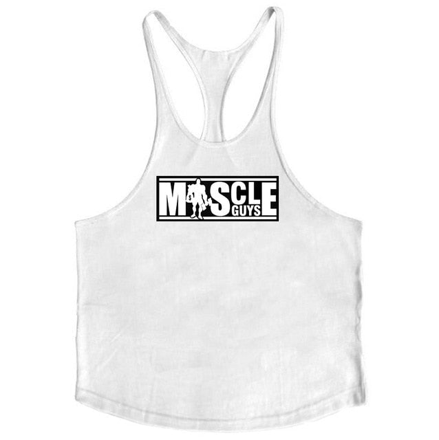 Bodybuilding Tank Top Mens shirts Brand Clothing Fitness Men Singlet Sleeveless Cotton Workout Stringer Shirts - Outdoors & Sports Tinker Time