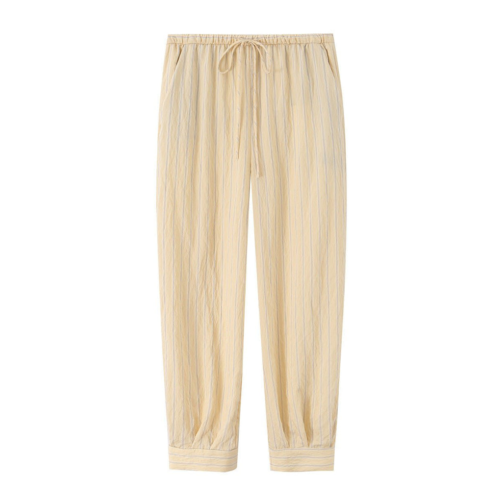Bow tie striped shirt+pants set for women - Outdoors & Sports Tinker Time