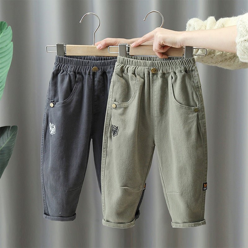 Boys Casual Cargo Pants Long Trousers - Outdoors & Sports Tinker Time