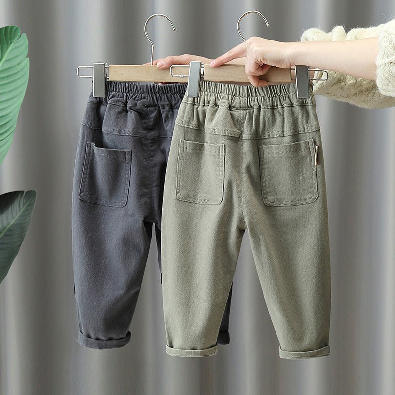Boys Casual Cargo Pants Long Trousers - Outdoors & Sports Tinker Time