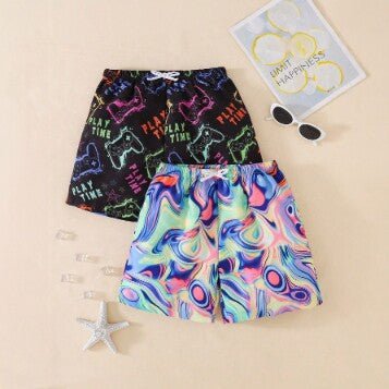boy's Swim Trunks, Flat-Cut Sports Shorts for Kids, Beach Swimwear Set - Outdoors & Sports Tinker Time