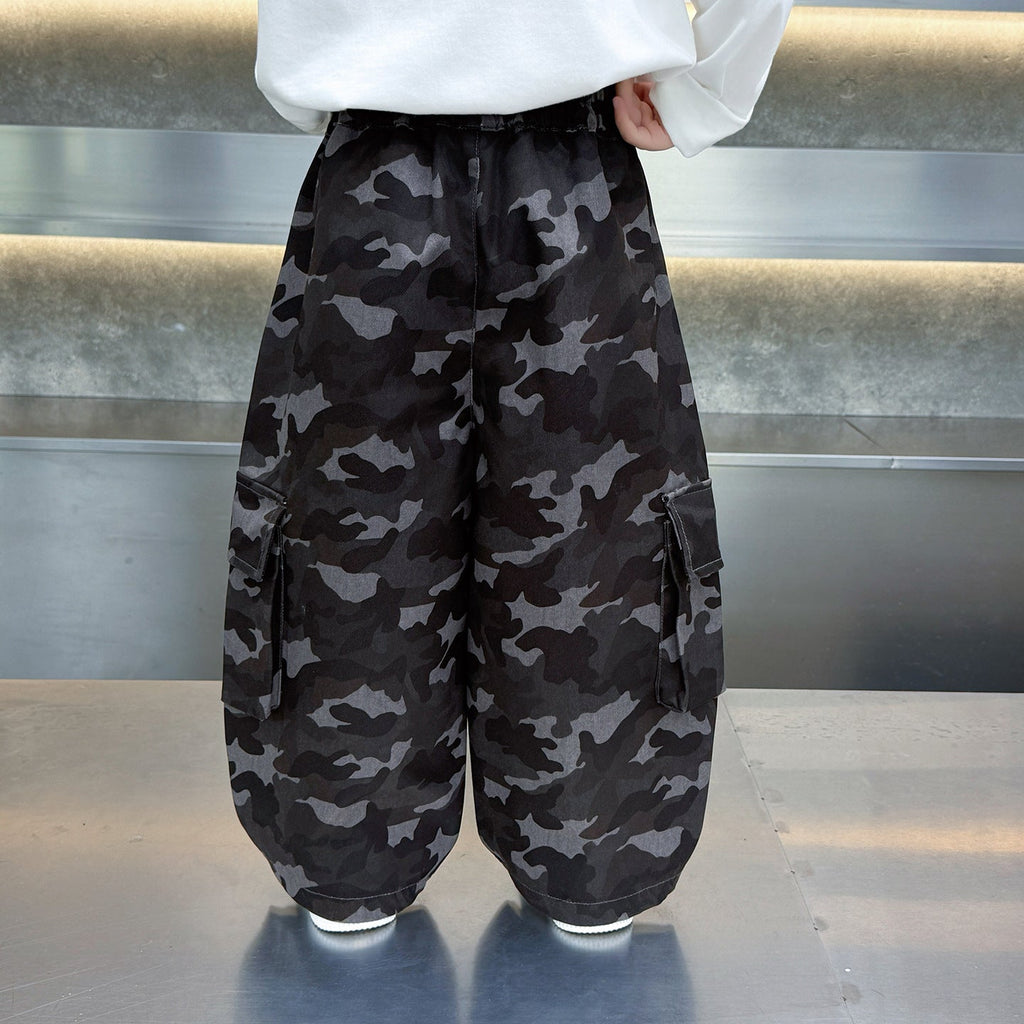 Boys'Casual Camouflage Cargo Pants - Outdoors & Sports Tinker Time