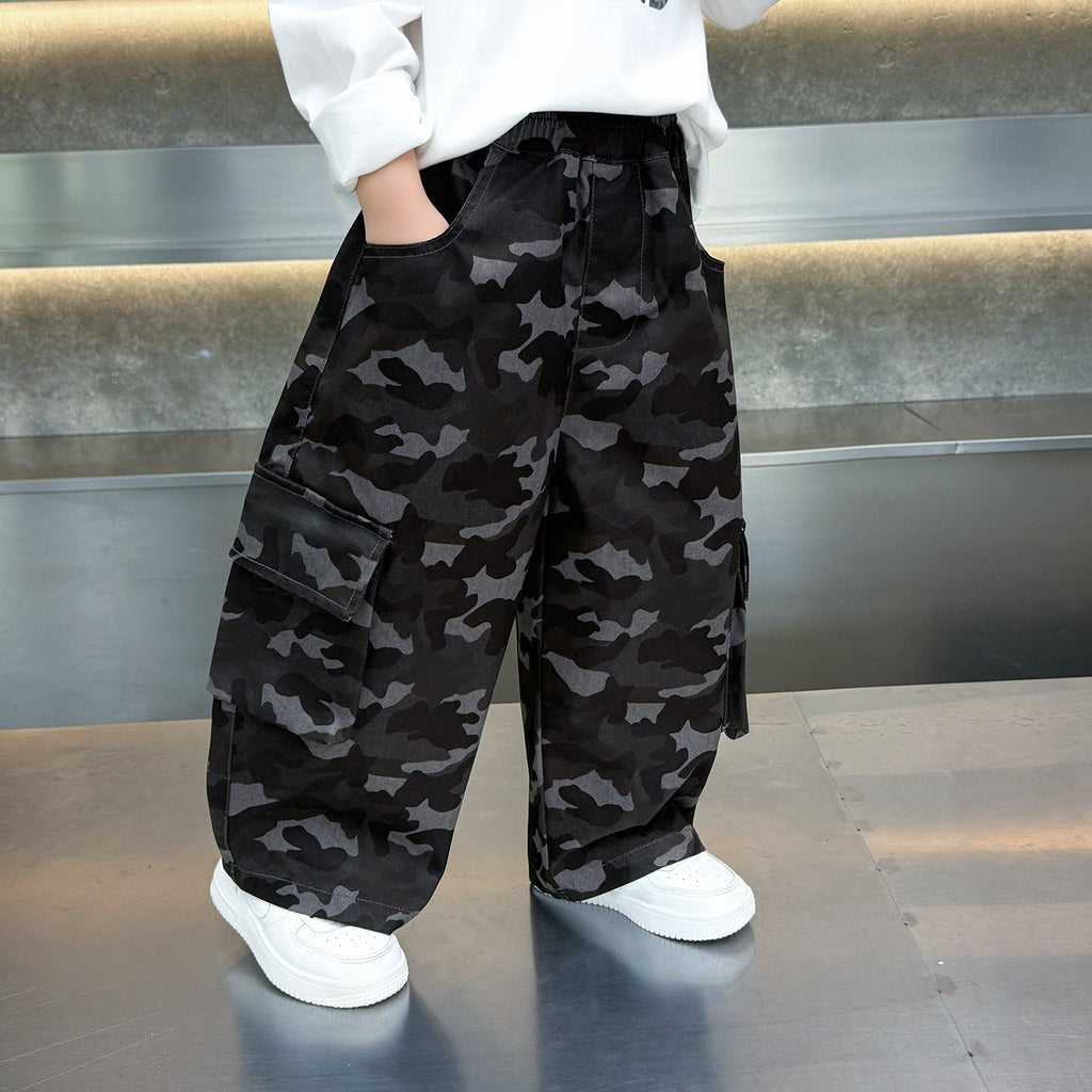 Boys'Casual Camouflage Cargo Pants - Outdoors & Sports Tinker Time