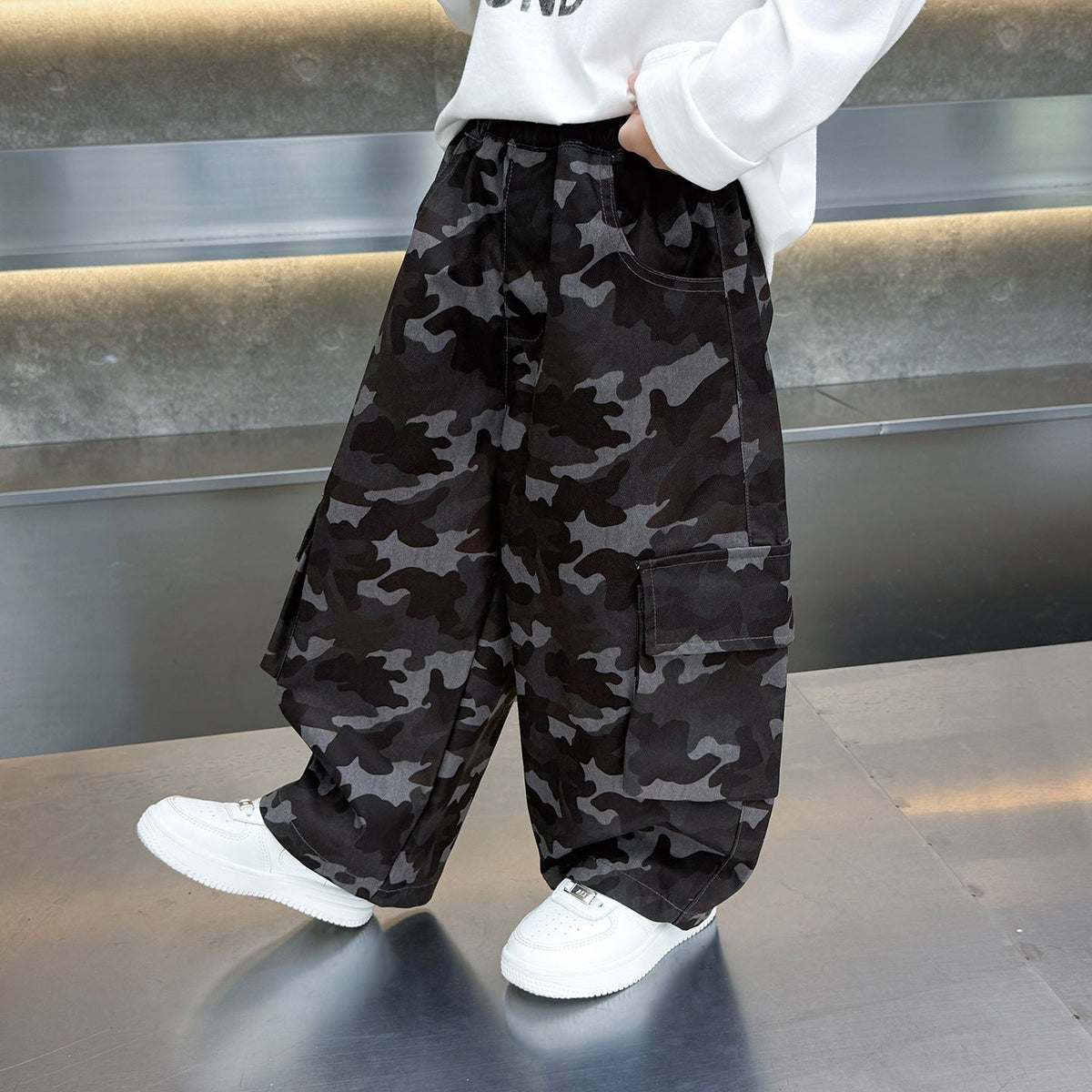 Boys'Casual Camouflage Cargo Pants - Outdoors & Sports Tinker Time
