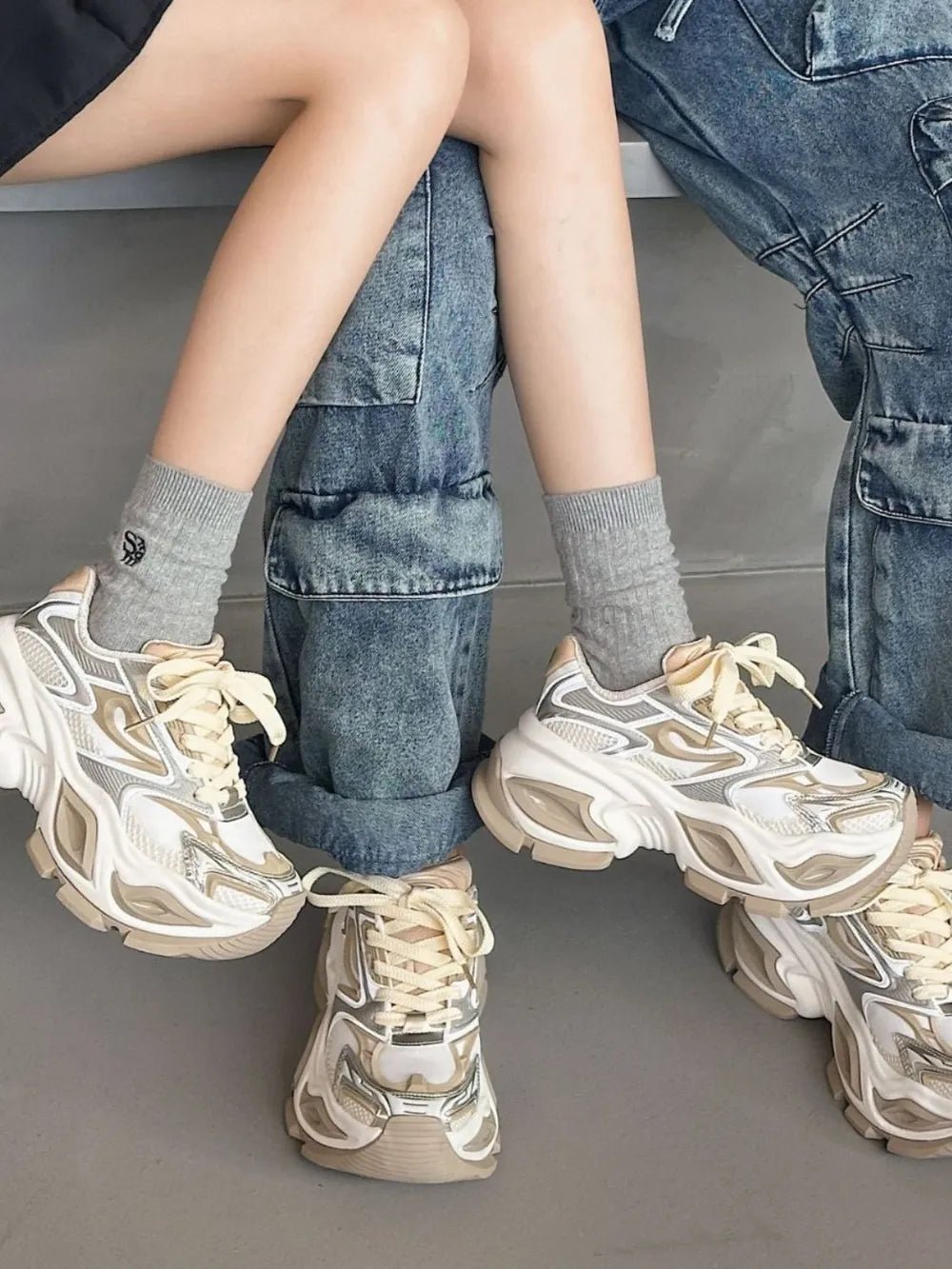 Breathable Chunky Platform Sneakers - Outdoors & Sports Tinker Time