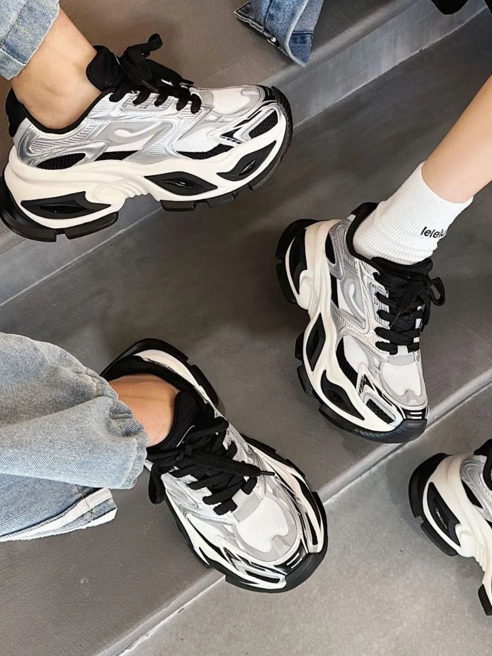 Breathable Chunky Platform Sneakers - Outdoors & Sports Tinker Time